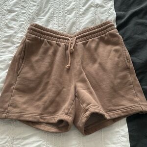 TNA cozy fleece boyfriend shorts
